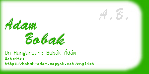 adam bobak business card