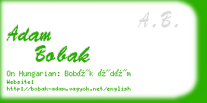 adam bobak business card